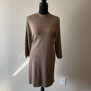 Chico’s Travelers tan with gold thread long tunic or short dress